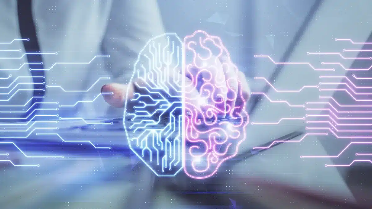 Mâini la computer cu hologramă AI, viitorul muncii de model în videochat